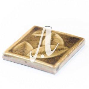 Gạch điểm 3D 10x10 lá hồng hổ phách