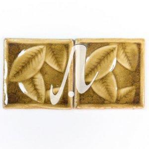 Gạch điểm 3D 10x10 lá hồng hổ phách