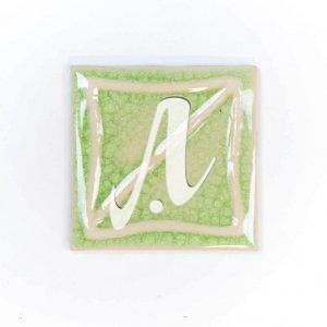 Gạch điểm 3D 10x10 vuông lượn xanh non