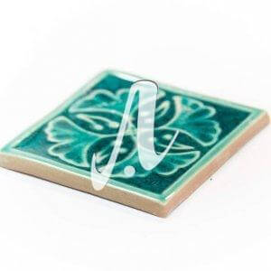 Gạch điểm 3D 15x15 cỏ may mắn xanh lục bảo