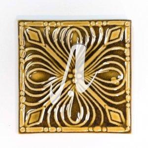 Gạch điểm 3D 15x15 hoa ngàn lớp hổ phách đậm