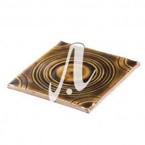 Gạch điểm 3D 15x15 vòng xoáy hổ phách đậm