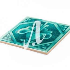 Gạch điểm 3D 20x20 loa kèn xanh lục bảo