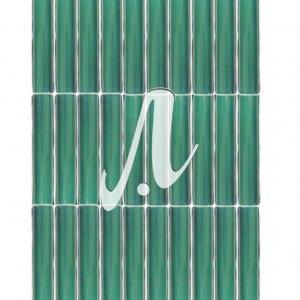 Gạch đốt tre máng dài 10x75 xanh lục bảo