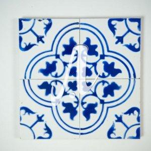 Gạch 3D Tây Ban Nha 10x10 xanh trắng mẫu 1