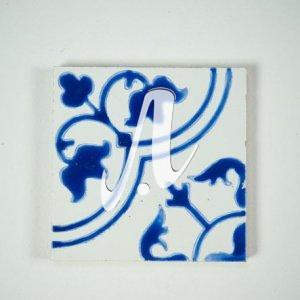 Gạch 3D Tây Ban Nha 10x10 xanh trắng mẫu 1