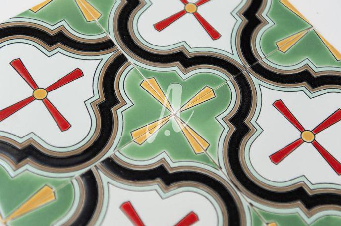 Gạch 3D Tây Ban Nha hình chuông đa màu 1 15x15 Gạch 3D Tây Ban Nha hình chuông đa màu 1 15x15