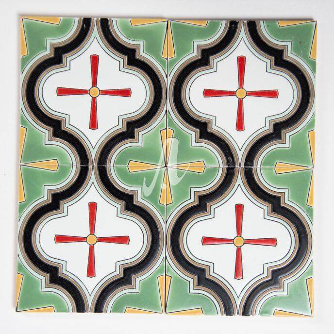 Gạch 3D Tây Ban Nha hình chuông đa màu 1 15x15 Gạch 3D Tây Ban Nha hình chuông đa màu 1 15x15