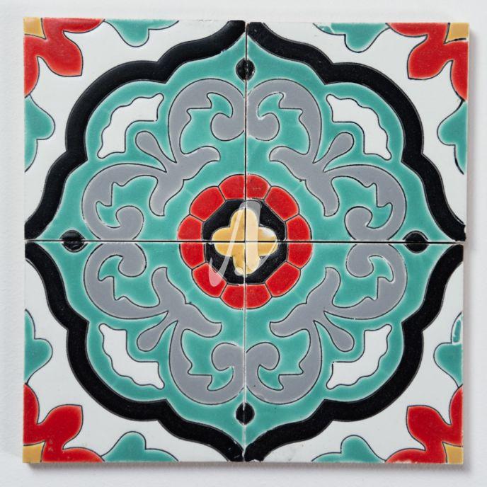 Gạch 3D Tây Ban Nha hoa đa màu 1 15x15