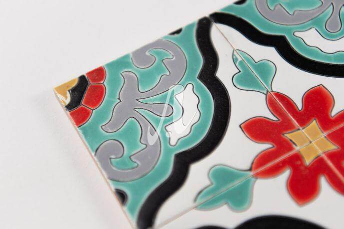 Gạch 3D Tây Ban Nha hoa đa màu 2 15x15 Gạch 3D Tây Ban Nha hoa đa màu 2 15x15