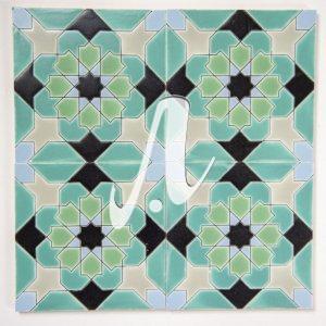 Gạch 3D Tây Ban Nha Moroccan xanh đen 15x15