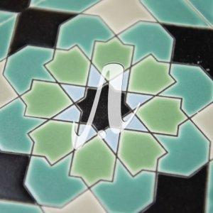 Gạch 3D Tây Ban Nha Moroccan xanh đen 15x15