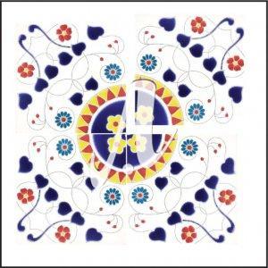 Gạch 3D Tây Ban Nha đa màu mẫu 1 20x20