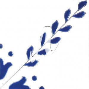 Gạch 3D Tây Ban Nha xanh trắng mẫu 6 20x20