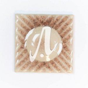 Gạch điểm 3D chấm tròn nâu nhạt 10x10