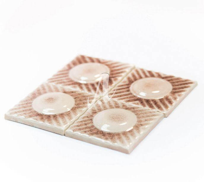 Gạch điểm 3D chấm tròn nâu nhạt 10x10 Gạch điểm 3D chấm tròn nâu nhạt 10x10