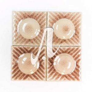 Gạch điểm 3D chấm tròn nâu nhạt 10x10