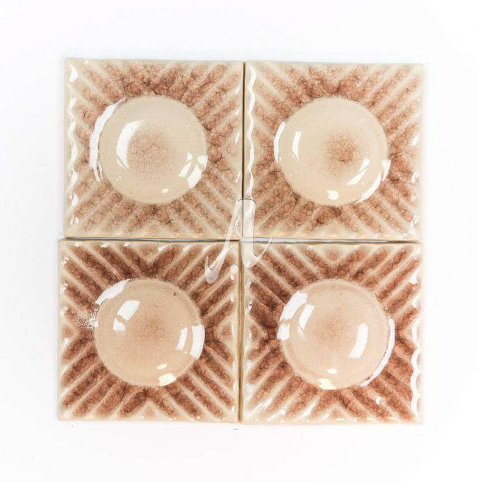 Gạch điểm 3D chấm tròn nâu nhạt 10x10 Gạch điểm 3D chấm tròn nâu nhạt 10x10