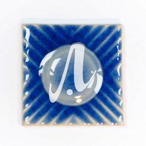 Gạch điểm 3D chấm tròn xanh coban 10x10