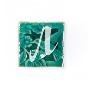 Gạch điểm 3D chim hoa xanh lục bảo 10x10