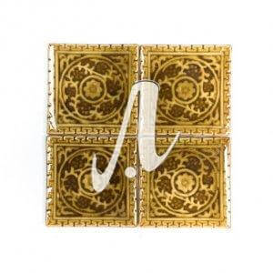 Gạch điểm 3D hoa chùm hổ phách 10x10