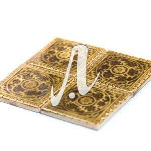 Gạch điểm 3D hoa chùm hổ phách 10x10