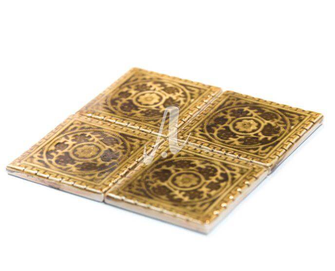 Gạch điểm 3D hoa chùm hổ phách 10x10 Gạch điểm 3D hoa chùm hổ phách 10x10