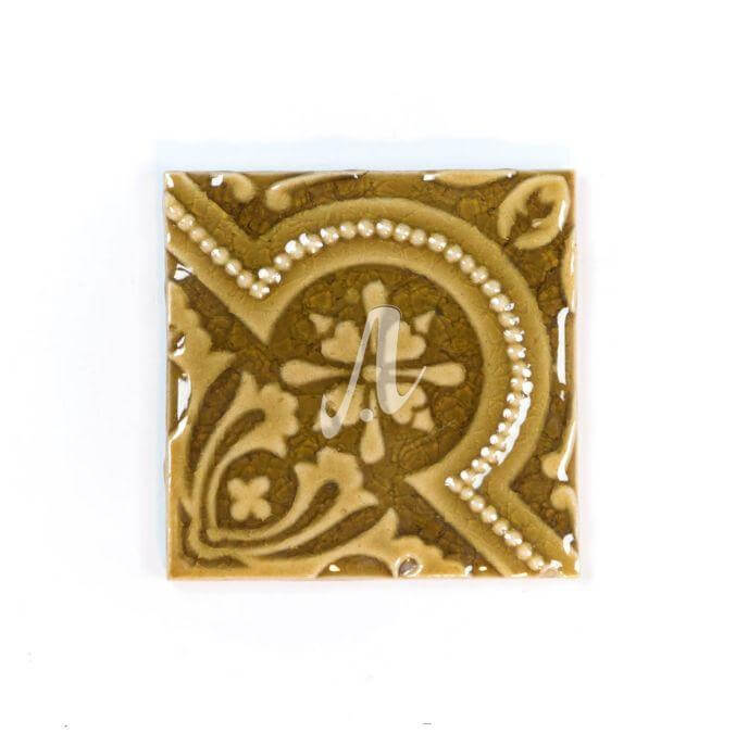 Gạch điểm 3D hoàng gia hổ phách 10x10