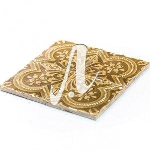 Gạch điểm 3D hoàng gia hổ phách 10x10