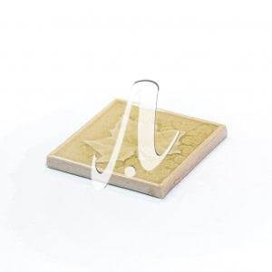 Gạch điểm 3D lá phong trắng kem 10x10