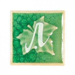 Gạch điểm 3D lá phong xanh cỏ úa 10x10