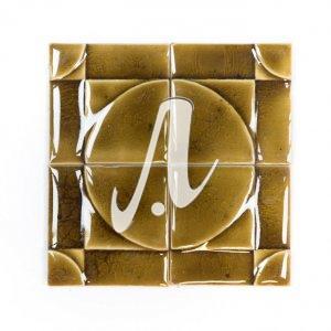 Gạch điểm 3D vuông tròn nổi hổ hách 10x10