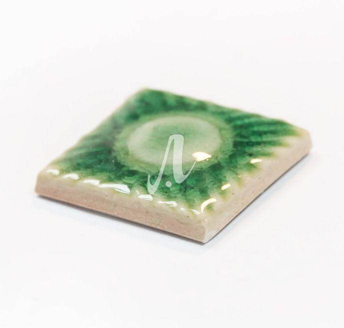 Gạch điểm 3D chấm tròn xanh non 5x5 Gạch điểm 3D chấm tròn xanh non 5x5