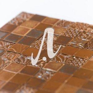 Gạch điểm 3D nâu mờ 5x5