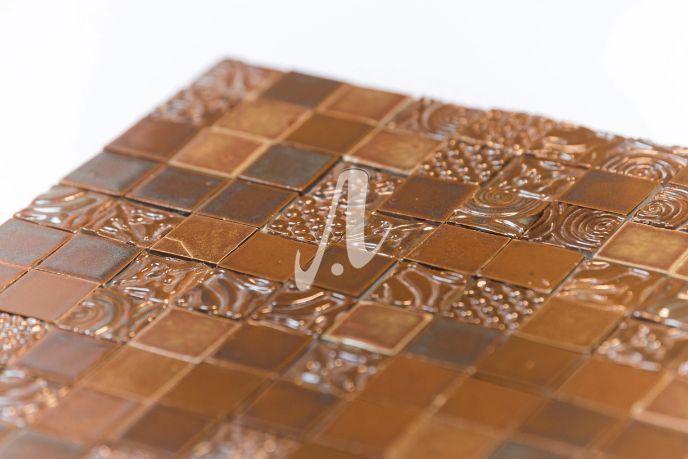 Gạch điểm 3D nâu mờ 5x5