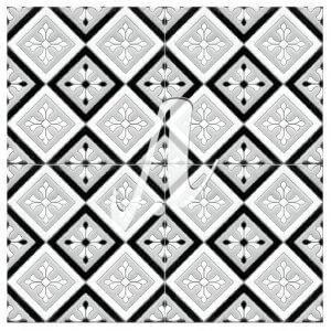 Gạch 3D Tây Ban Nha vuông ghi đen 20x20