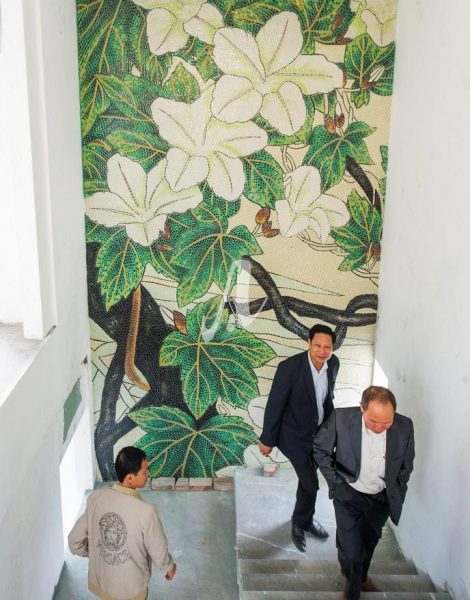 Tranh mosaic hoa đại Tranh mosaic hoa đại